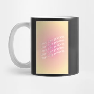 Trust the Process Pink and Yellow Aura Mug